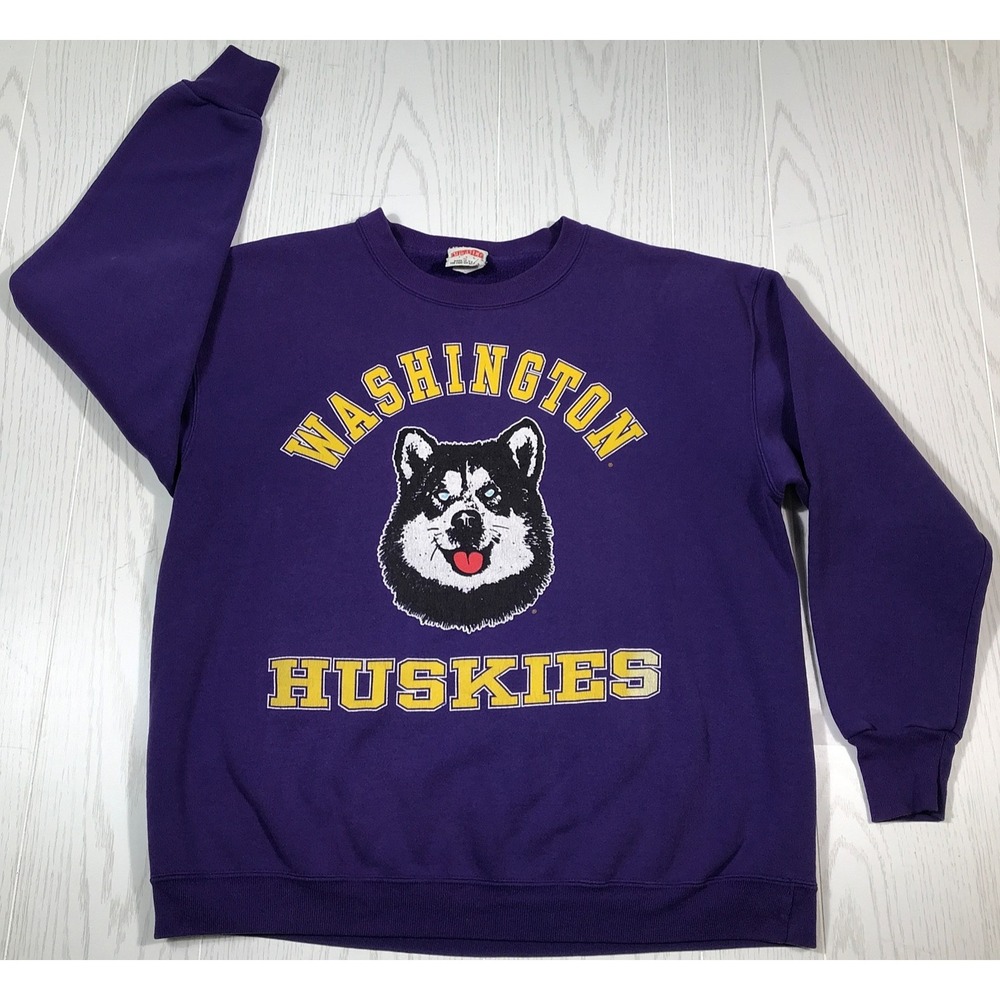 Vintage University Of Washington Huskies Crewneck Sweatshirt XL Nutmeg Mills 90s